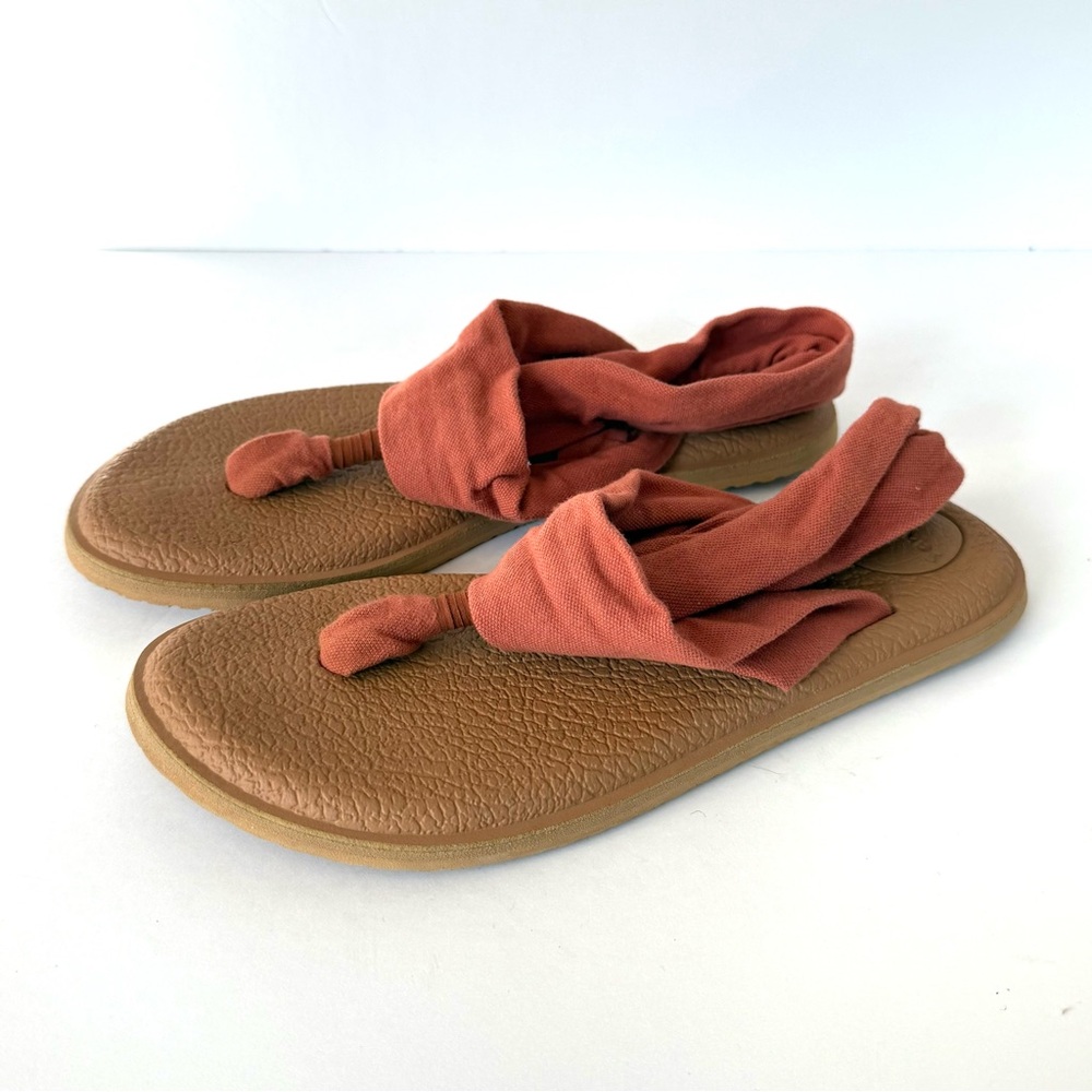 Burnt Orange Sanuk Yoga Sling Flip Flops - Size 6